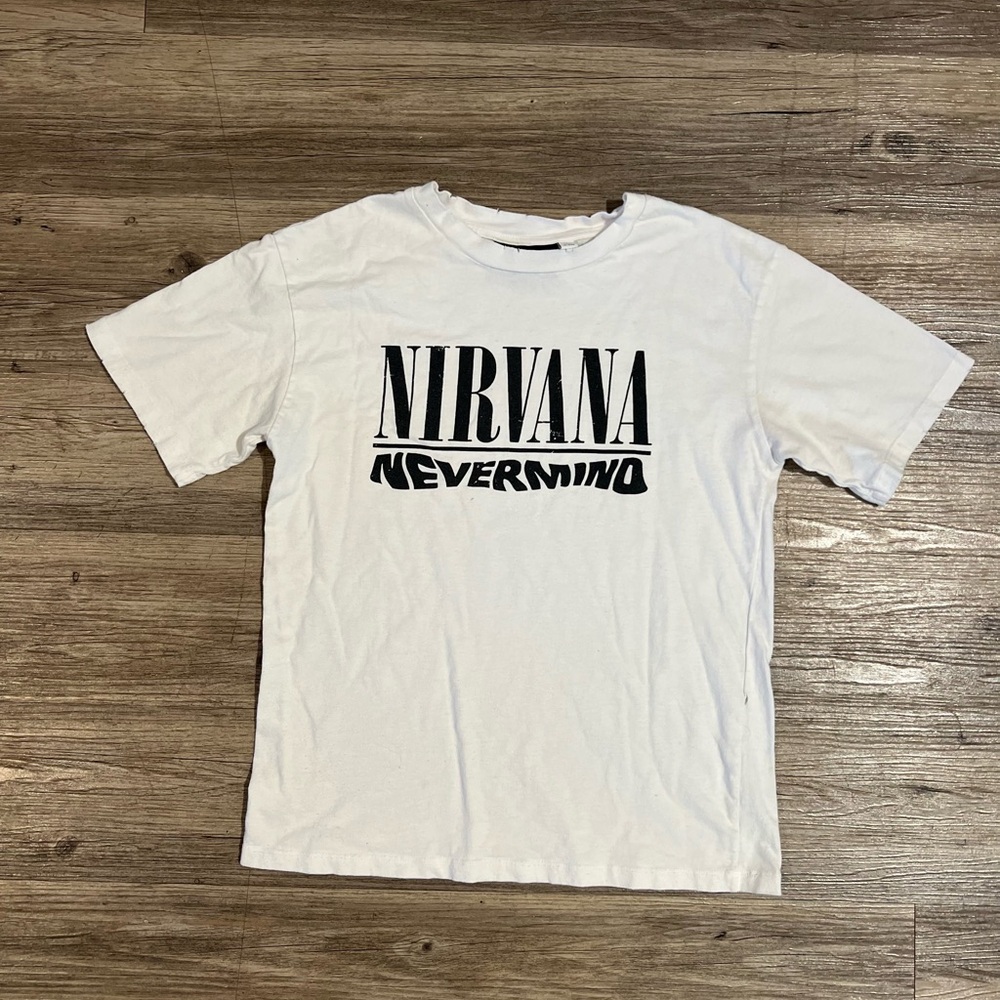 Nirvana Rock T Shirt White Unisex Size Medium